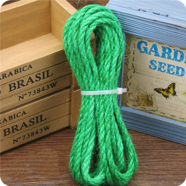 Colorful Jute Rope for DIY Crafts and Cat Toys (10m)