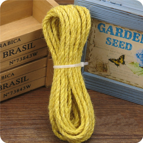 Colorful Jute Rope for DIY Crafts and Cat Toys (10m)