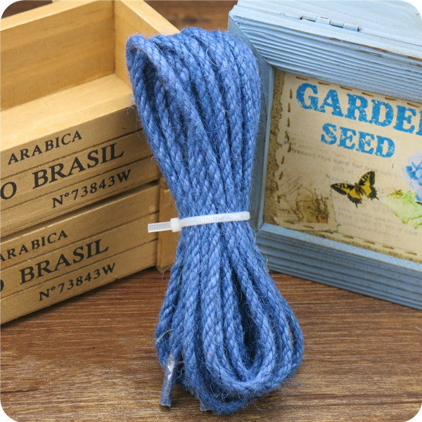 Colorful Jute Rope for DIY Crafts and Cat Toys (10m)