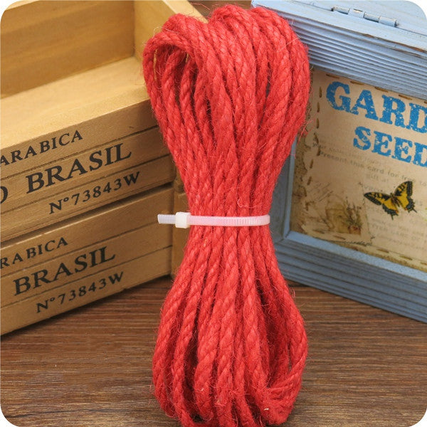 Colorful Jute Rope for DIY Crafts and Cat Toys (10m)