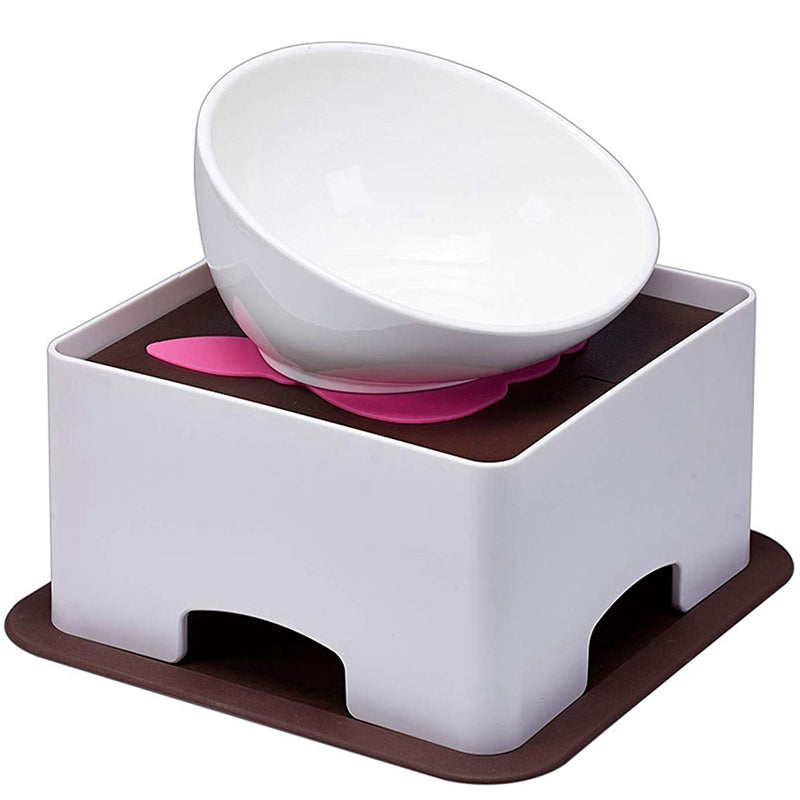 Pet Feeding Station for Cats and Dogs with Bowls