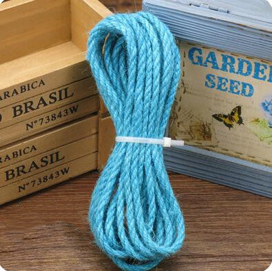 Colorful Jute Rope for DIY Crafts and Cat Toys (10m)