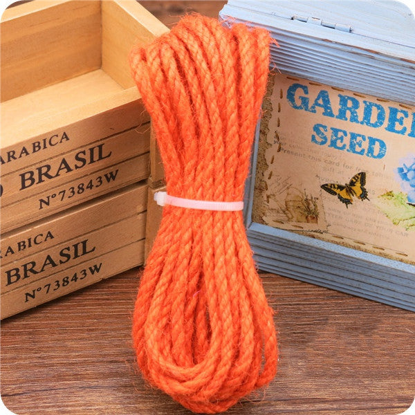 Colorful Jute Rope for DIY Crafts and Cat Toys (10m)