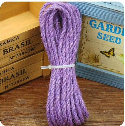 Colorful Jute Rope for DIY Crafts and Cat Toys (10m)