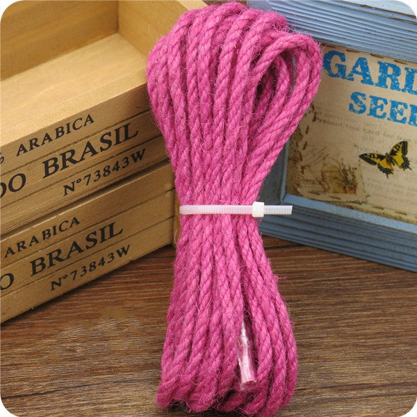 Colorful Jute Rope for DIY Crafts and Cat Toys (10m)
